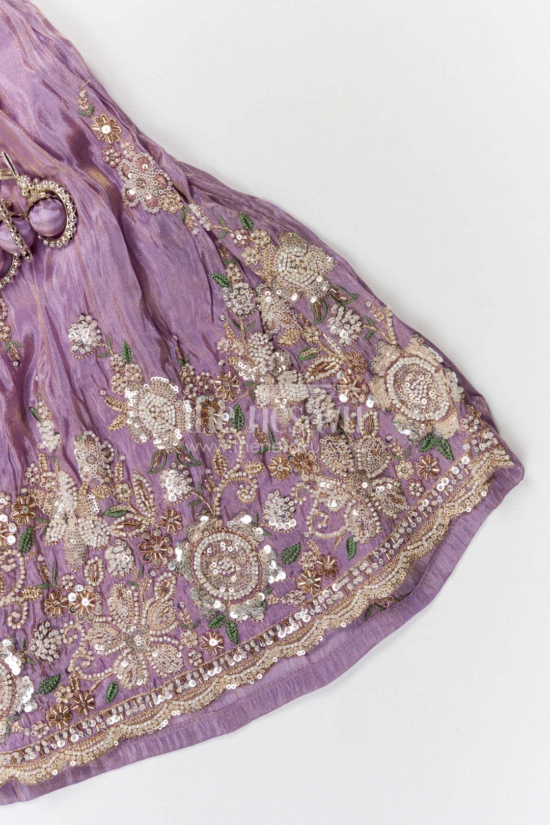 The Nesavu Girls Ethnic Lehenga Girls Ethnic Lehenga Outfit for Weddings and Festive Photos Nesavu Nesavu girls ethnic lehenga set for weddings and festive occasions viscose silk designer yoke outfit