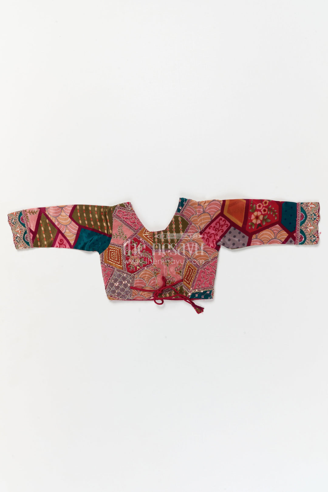 The Nesavu Girls Ethnic Lehenga Girls Ethnic Lehenga Set for Festive Functions and Traditional Events Nesavu 16 (1Y) / Multicolor / Viscose Silk GL660A-16 Nesavu ethnic lehenga set for girls with embroidered blouse and digital printed skirt – festive ready