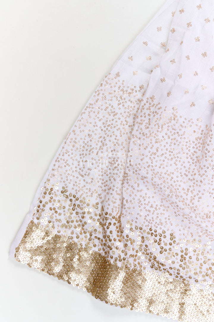 The Nesavu Girls Ethnic Lehenga Girls Ethnic Lehenga Set with Sequin Blouse for Weddings and Receptions Nesavu Nesavu girls poly silk lehenga set with sequin blouse and tassel dupatta for weddings and festive occasions