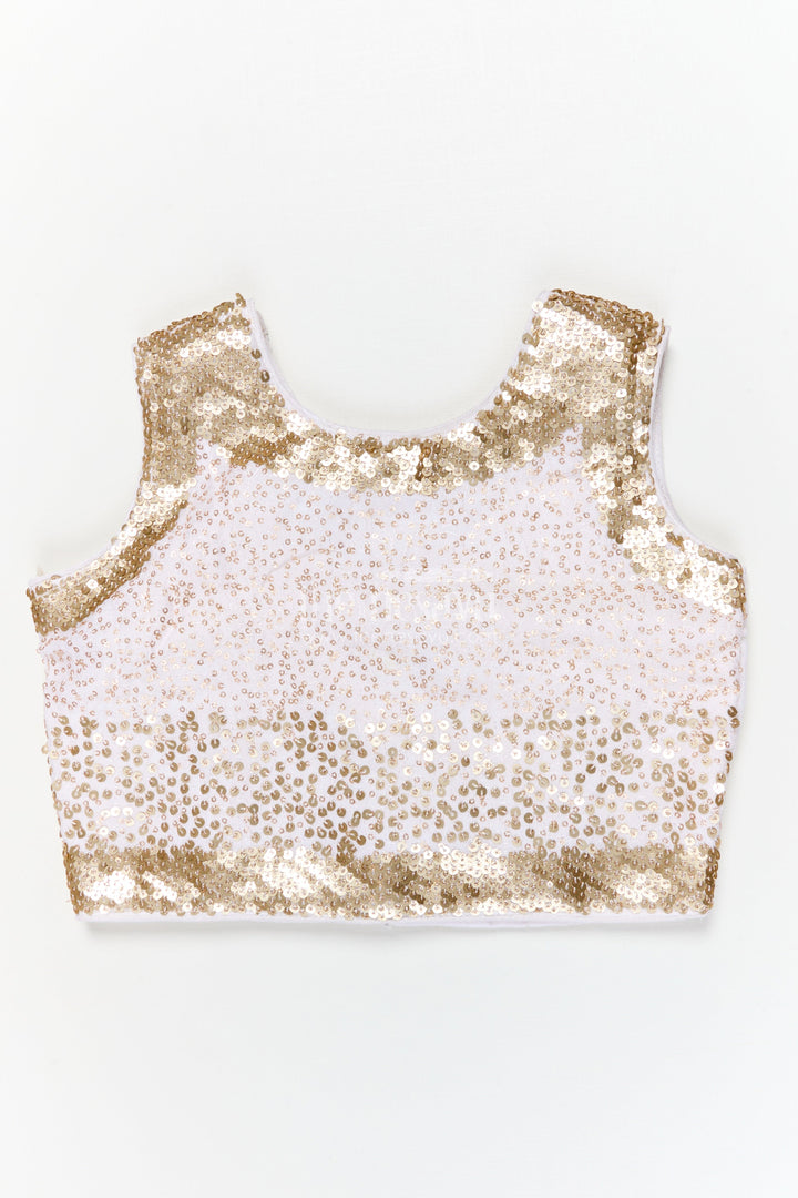 The Nesavu Girls Ethnic Lehenga Girls Ethnic Lehenga Set with Sequin Blouse for Weddings and Receptions Nesavu Nesavu girls poly silk lehenga set with sequin blouse and tassel dupatta for weddings and festive occasions