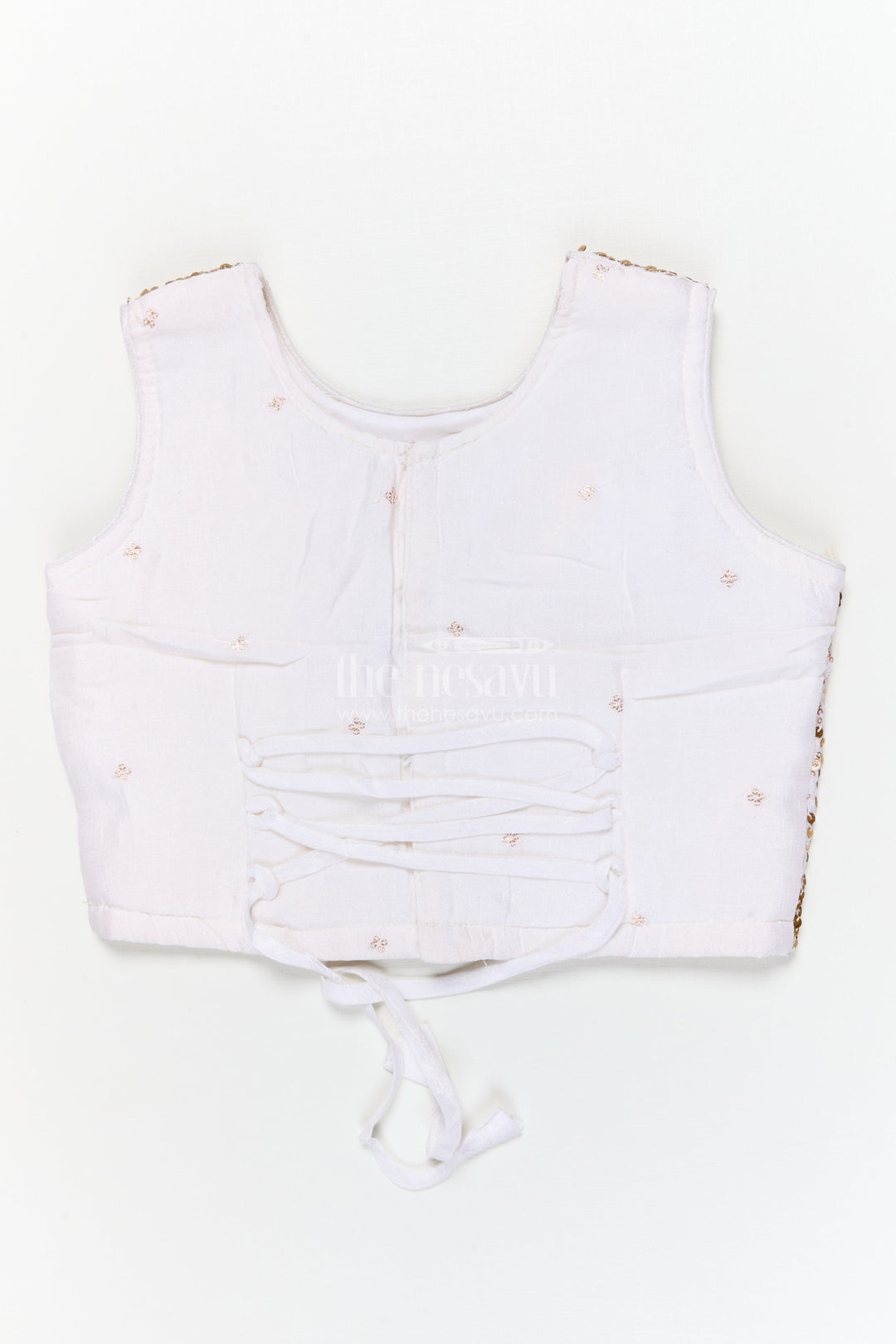 The Nesavu Girls Ethnic Lehenga Girls Ethnic Lehenga Set with Sequin Blouse for Weddings and Receptions Nesavu Nesavu girls poly silk lehenga set with sequin blouse and tassel dupatta for weddings and festive occasions