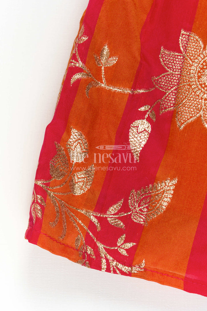 The Nesavu Silk Frock Girls Ethnic Party Dress for Birthdays and Festive Photoshoots Nesavu Nesavu Girls Ethnic Party Dress For Festive Birthdays And Traditional Celebration Photoshoots
