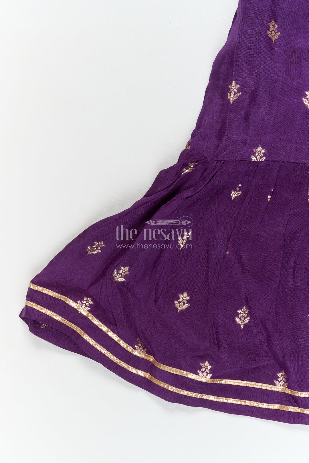 The Nesavu Girls Sharara / Plazo Set Girls Ethnic Sharara Set for Family Weddings and School Functions Nesavu Nesavu ethnic sharara set for girls with jacquard blouse – perfect for weddings and school functions