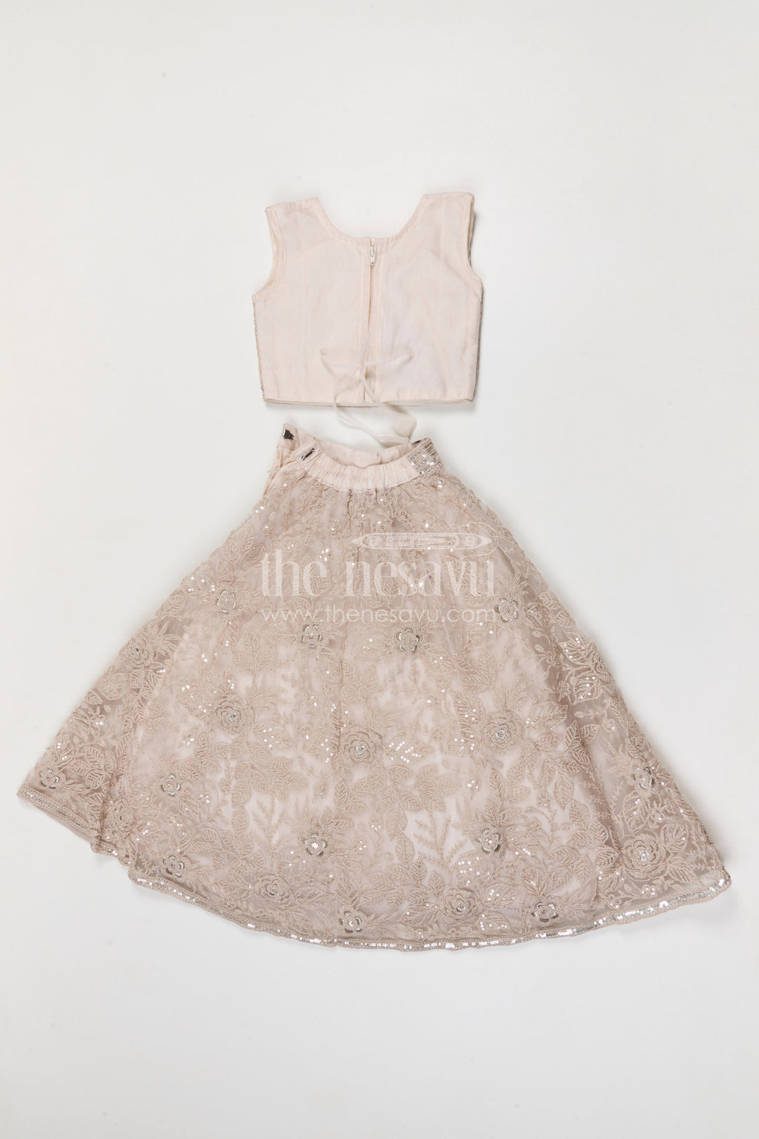 The Nesavu Girls Fancy Lehenga Girls Fancy Lehenga for Weddings and Grand Celebrations Nesavu Nesavu girls soft net embroidered lehenga for weddings grand celebrations and festive occasions