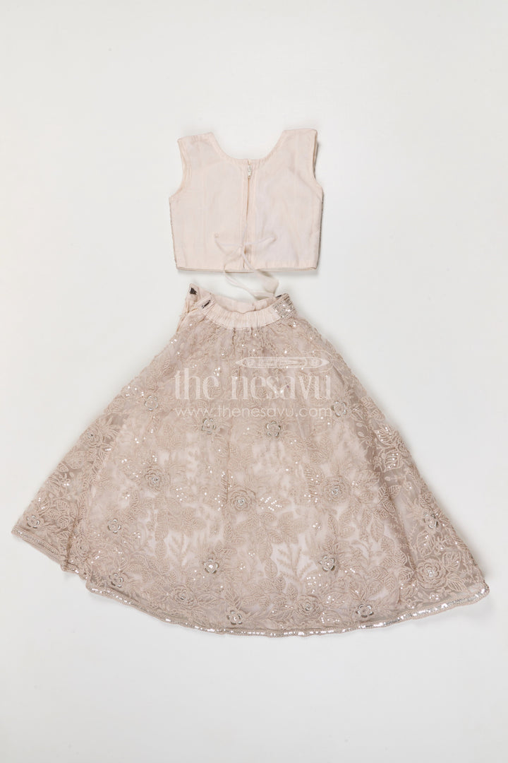 The Nesavu Girls Fancy Lehenga Girls Fancy Lehenga for Weddings and Grand Celebrations Nesavu Nesavu girls soft net embroidered lehenga for weddings grand celebrations and festive occasions