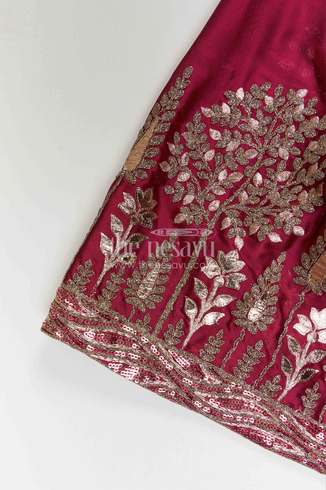 The Nesavu Girls Fancy Lehenga Girls Fancy Lehenga for Weddings and Grand Festive Celebrations Nesavu Nesavu Girls Fancy Lehenga For Weddings And Festive Occasions With Designer Embroidery Yoke Viscose Silk