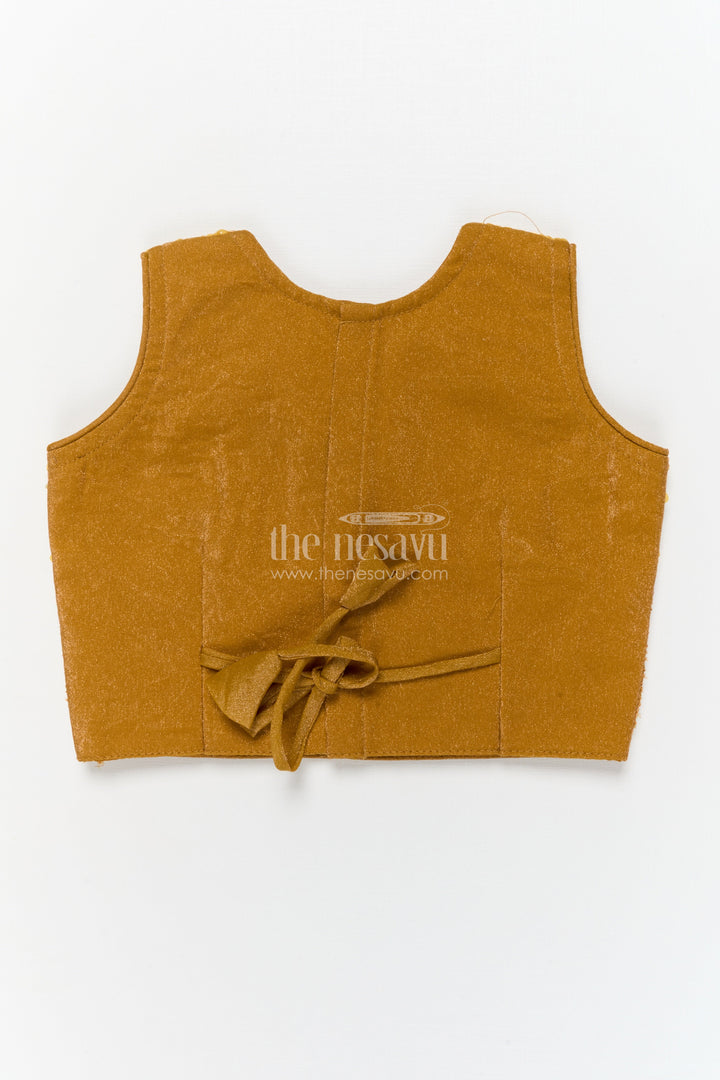 The Nesavu Girls Fancy Lehenga Girls Fancy Lehenga Set with Embroidered Yoke for Birthday and Festive Wear Nesavu Nesavu girls organza lehenga set with embroidered blouse for birthdays and festive occasions