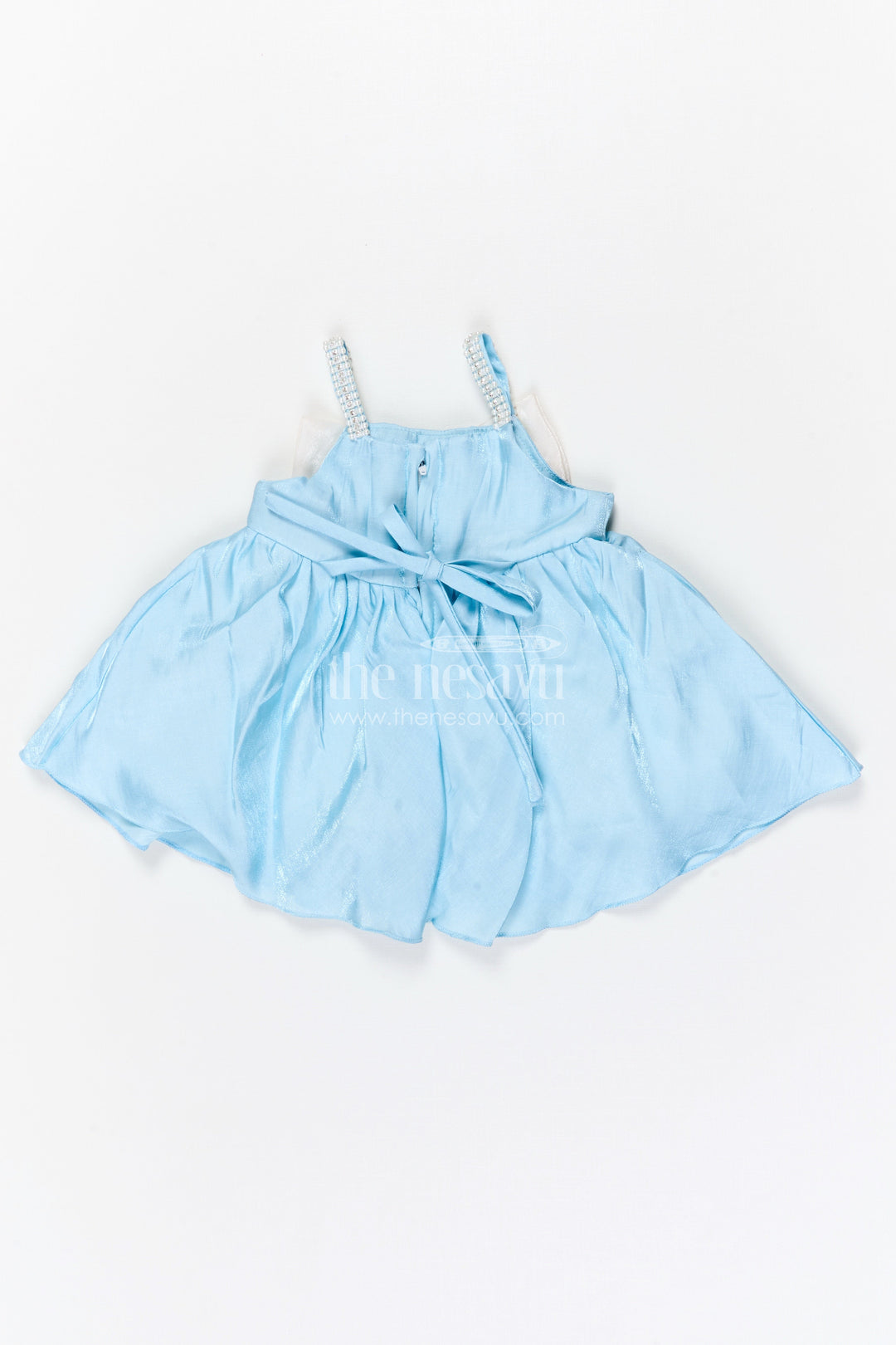 The Nesavu Girls Fancy Party Frock Girls Fancy Party Frock for Birthday Celebration Nesavu Nesavu girls satin fancy party frock with bow detail for birthday celebration