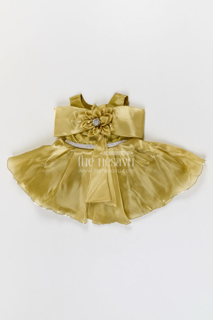 The Nesavu Girls Fancy Party Frock Girls Fancy Party Frock for Birthdays and Special Events Nesavu 16 (1Y) / Yellow / Organza PF289A-16 Nesavu girls glaze organza fancy party frock for birthdays
