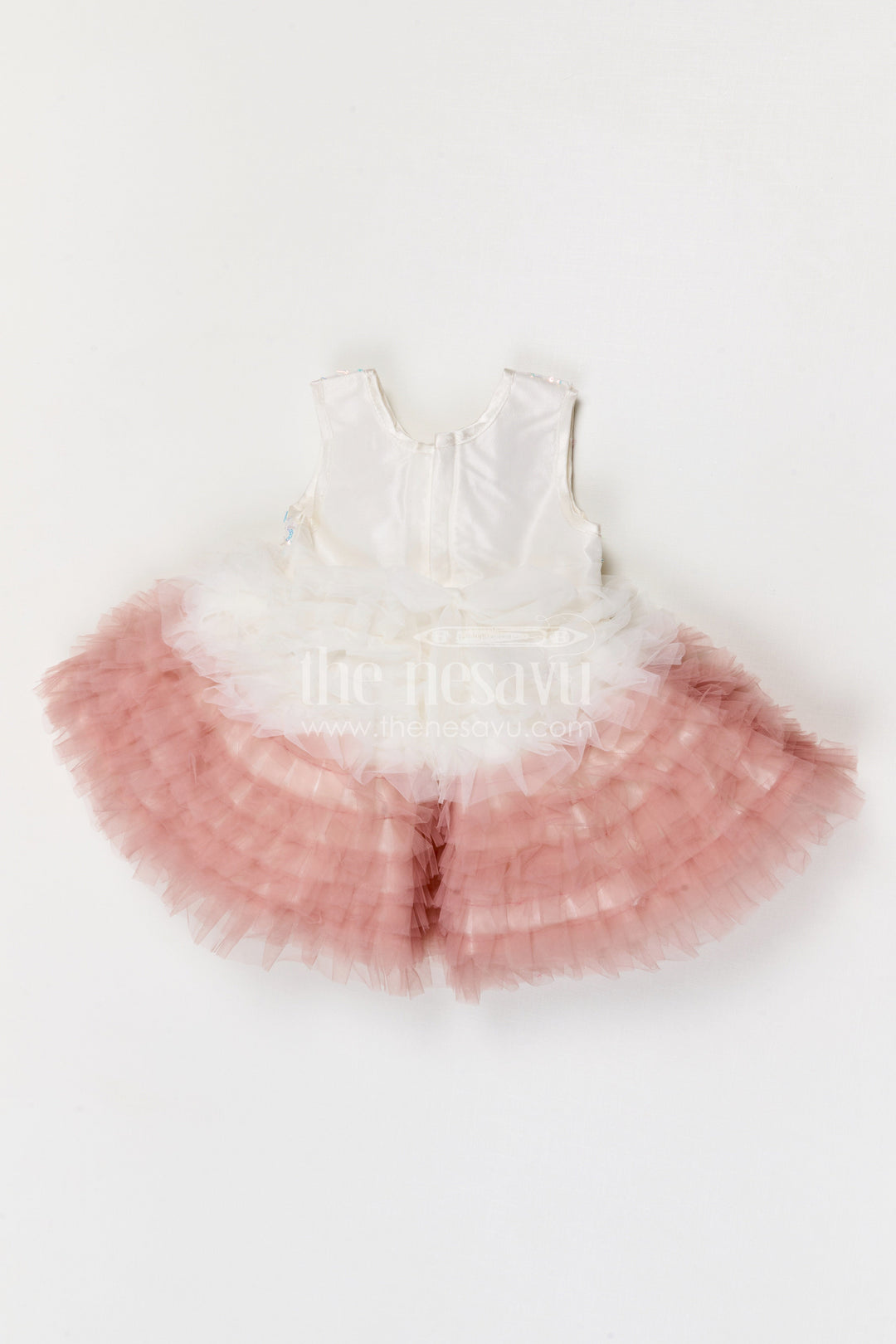 The Nesavu Girls Fancy Party Frock Girls Fancy Party Frock for Birthdays and Special Occasions Nesavu Nesavu girls soft net party frock for birthdays and celebrations with designer embroidered yoke