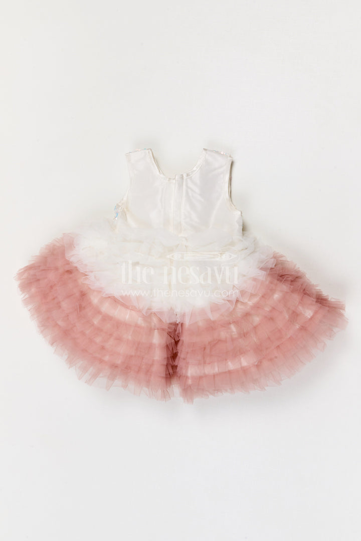 The Nesavu Girls Fancy Party Frock Girls Fancy Party Frock for Birthdays and Special Occasions Nesavu Nesavu girls soft net party frock for birthdays and celebrations with designer embroidered yoke