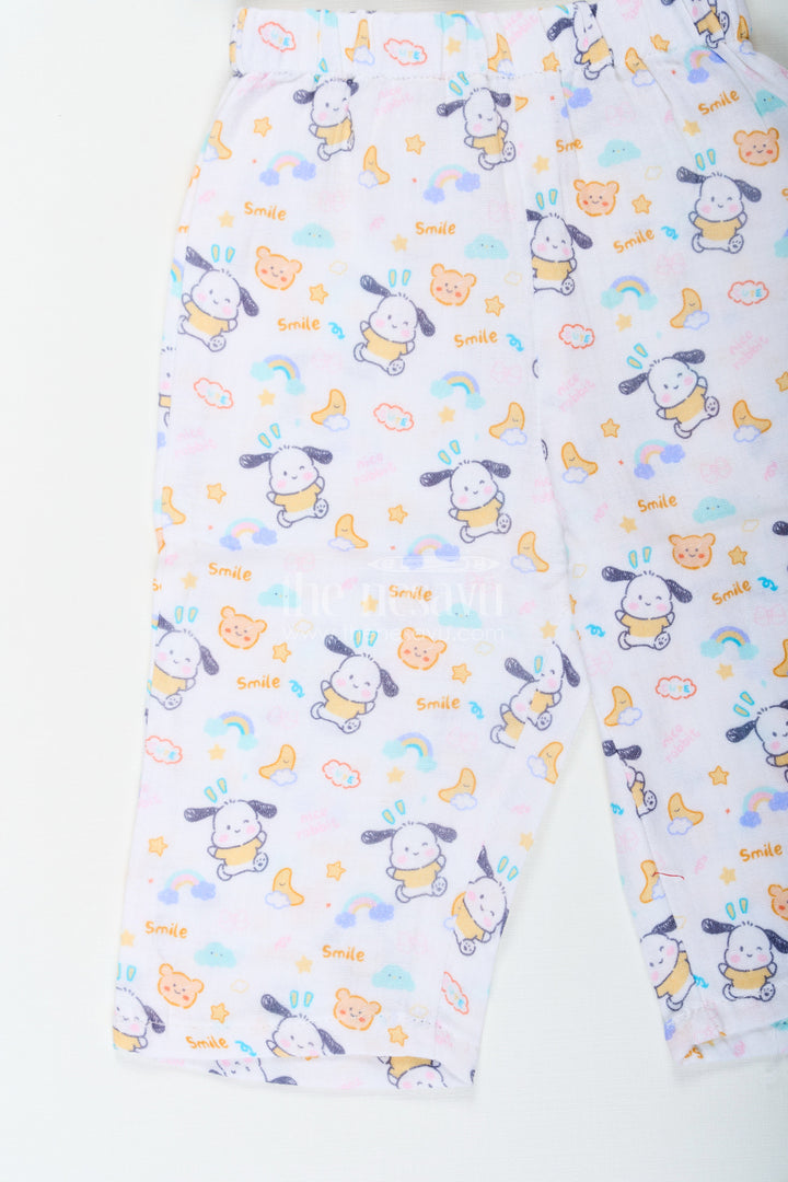 The Nesavu Girls Casual Set Girls Fashionable Sharara Set in Soft Muslin with Digital Print and Ruffle Top Design Nesavu Nesavu Girls Fashionable Sharara Set in Muslin with Digital Print and Ruffle Top Detail