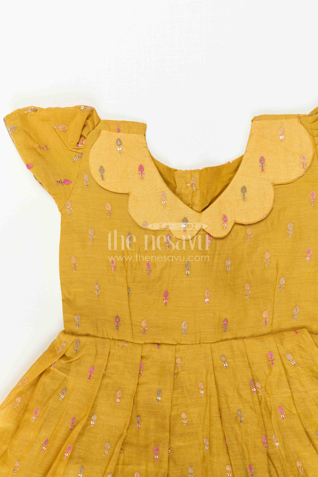 The Nesavu Girls Casual Gown Girls Festive Cotton Dress for Traditional Outings and Celebrations Nesavu Nesavu Girls Festive Cotton Dress For Traditional Celebrations And Special Family Occasions