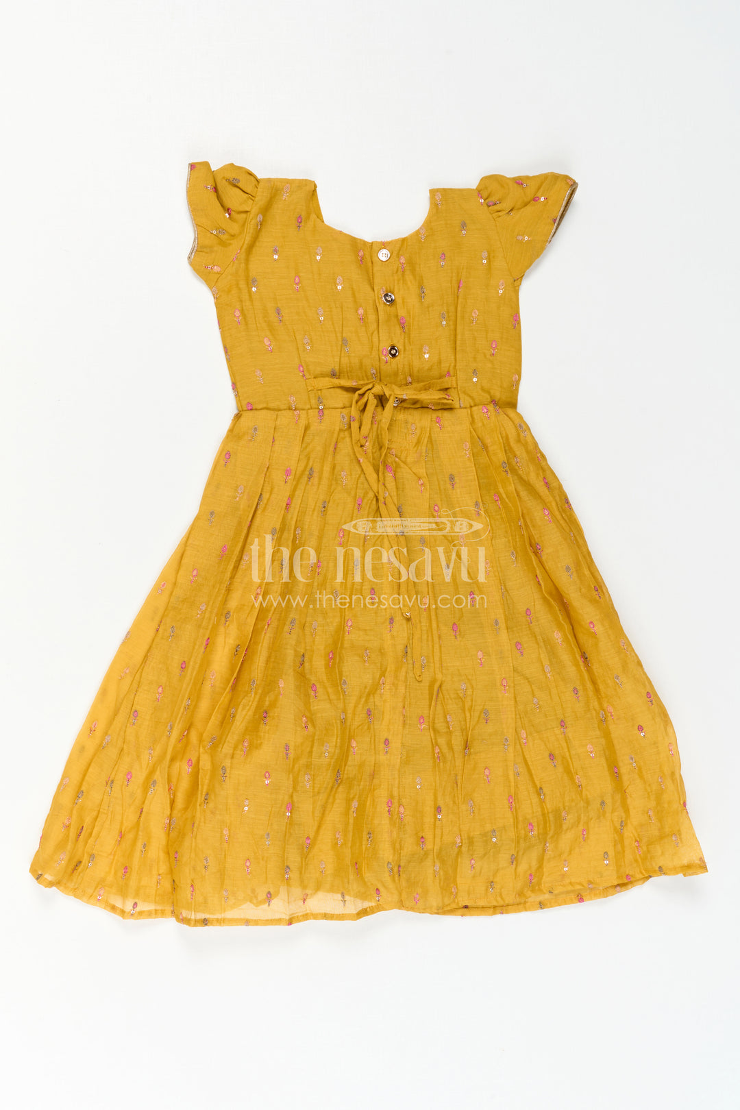The Nesavu Girls Casual Gown Girls Festive Cotton Dress for Traditional Outings and Celebrations Nesavu Nesavu Girls Festive Cotton Dress For Traditional Celebrations And Special Family Occasions