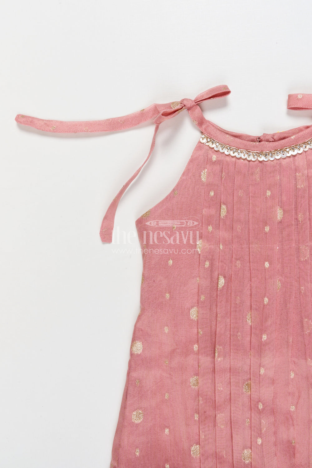 The Nesavu Girls Cotton Frock Girls Festive Cotton Frock for Cultural and School Ethnic Day Nesavu Nesavu girls cotton silk frock for school ethnic day and festive celebrations