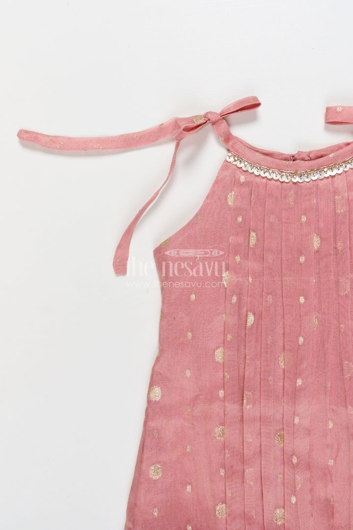 The Nesavu Girls Cotton Frock Girls Festive Cotton Frock for Cultural and School Ethnic Day Nesavu Nesavu girls cotton silk frock for school ethnic day and festive celebrations