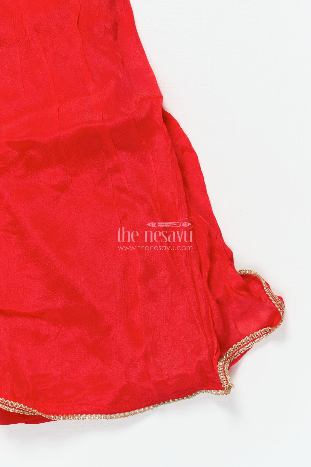 The Nesavu Girls Sharara / Plazo Set Girls Festive Georgette Sharara Set with Embroidered Yoke and Flared Pants Nesavu Nesavu girls embroidered georgette sharara set  festive ethnic wear