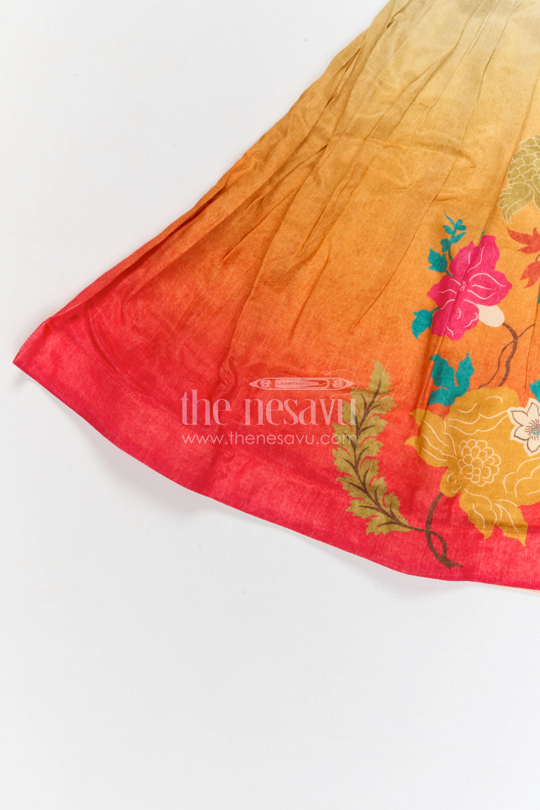 The Nesavu Girls Lehenga Choli Girls Festive Lehenga Choli for Weddings and Celebrations Nesavu Nesavu girls modal silk festive lehenga choli for weddings and celebrations with digital print