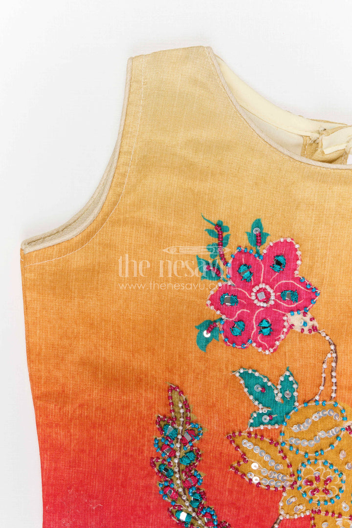 The Nesavu Girls Lehenga Choli Girls Festive Lehenga Choli for Weddings and Celebrations Nesavu Nesavu girls modal silk festive lehenga choli for weddings and celebrations with digital print