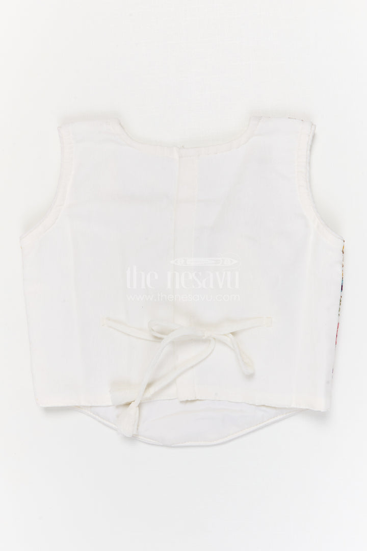 The Nesavu Girls Fancy Lehenga Girls Festive Lehenga for Weddings and Grand Celebrations Nesavu Nesavu girls crushed georgette festive lehenga for weddings and celebrations with embroidered yoke