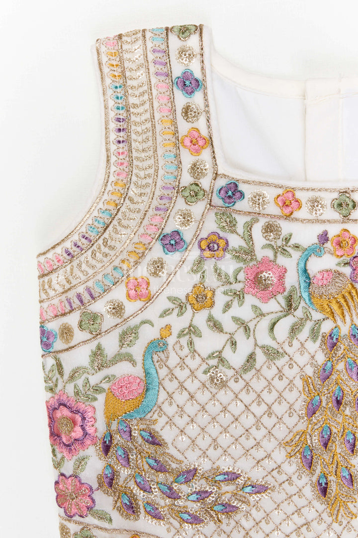 The Nesavu Girls Fancy Lehenga Girls Festive Lehenga for Weddings and Grand Celebrations Nesavu Nesavu girls crushed georgette festive lehenga for weddings and celebrations with embroidered yoke