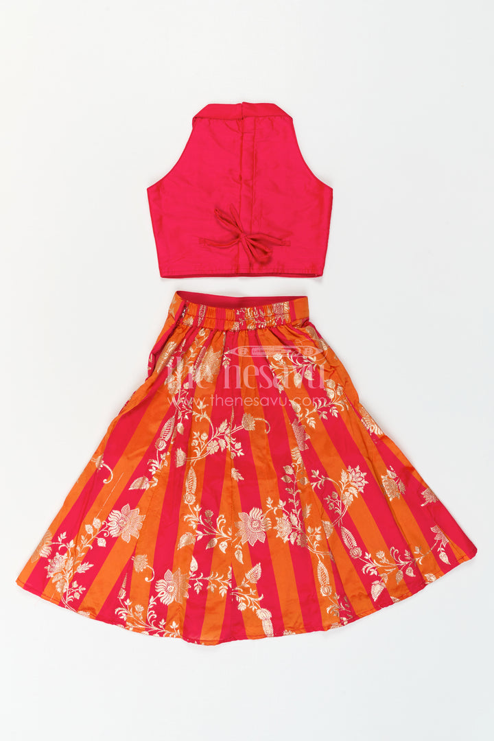 The Nesavu Girls Lehenga Choli Girls Festive Lehenga Outfit for Family Functions and Photoshoots Nesavu Nesavu Girls Festive Lehenga Outfit For Weddings Family Celebrations And Ethnic Photoshoots