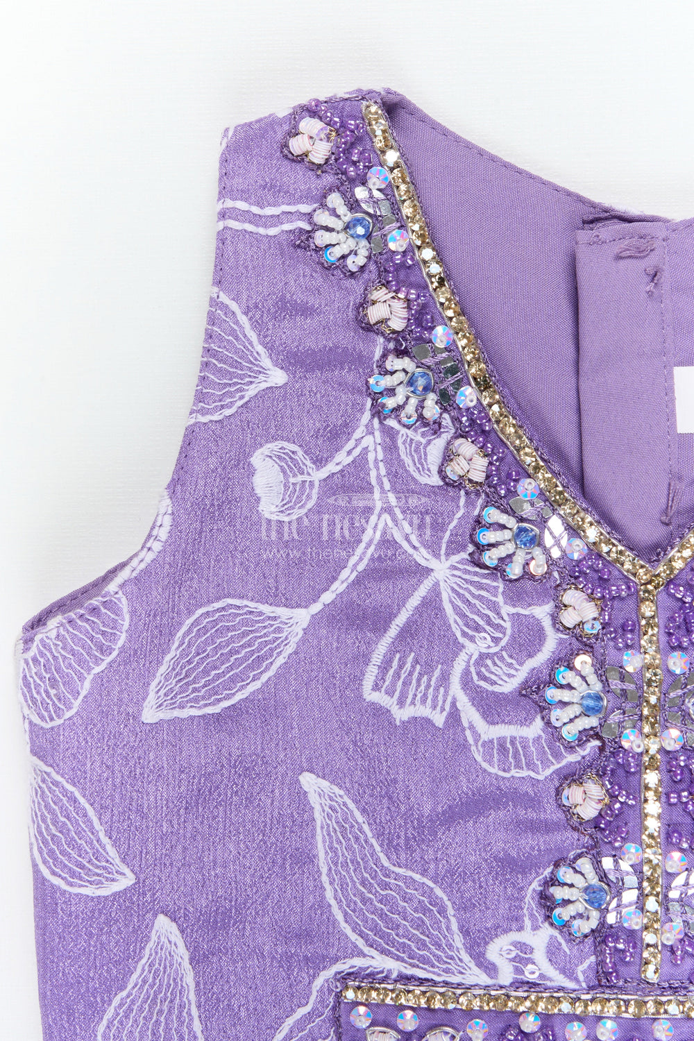 The Nesavu Girls Sharara / Plazo Set Girls Festive Palazzo Set for Weddings and School Ethnic Days Nesavu Nesavu girls palazzo set with embroidered blouse for weddings and ethnic school days