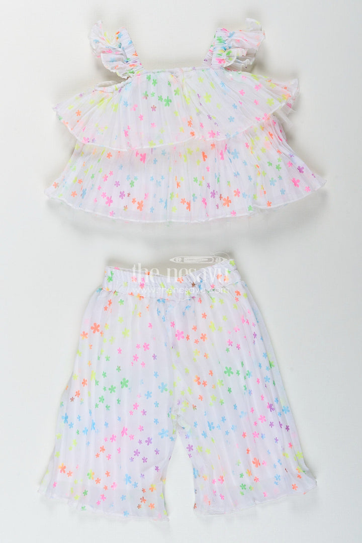 The Nesavu Girls floral casual set for birthdays and playdates Nesavu Nesavu floral girls casual set georgette  perfect birthday parties playtime comfort