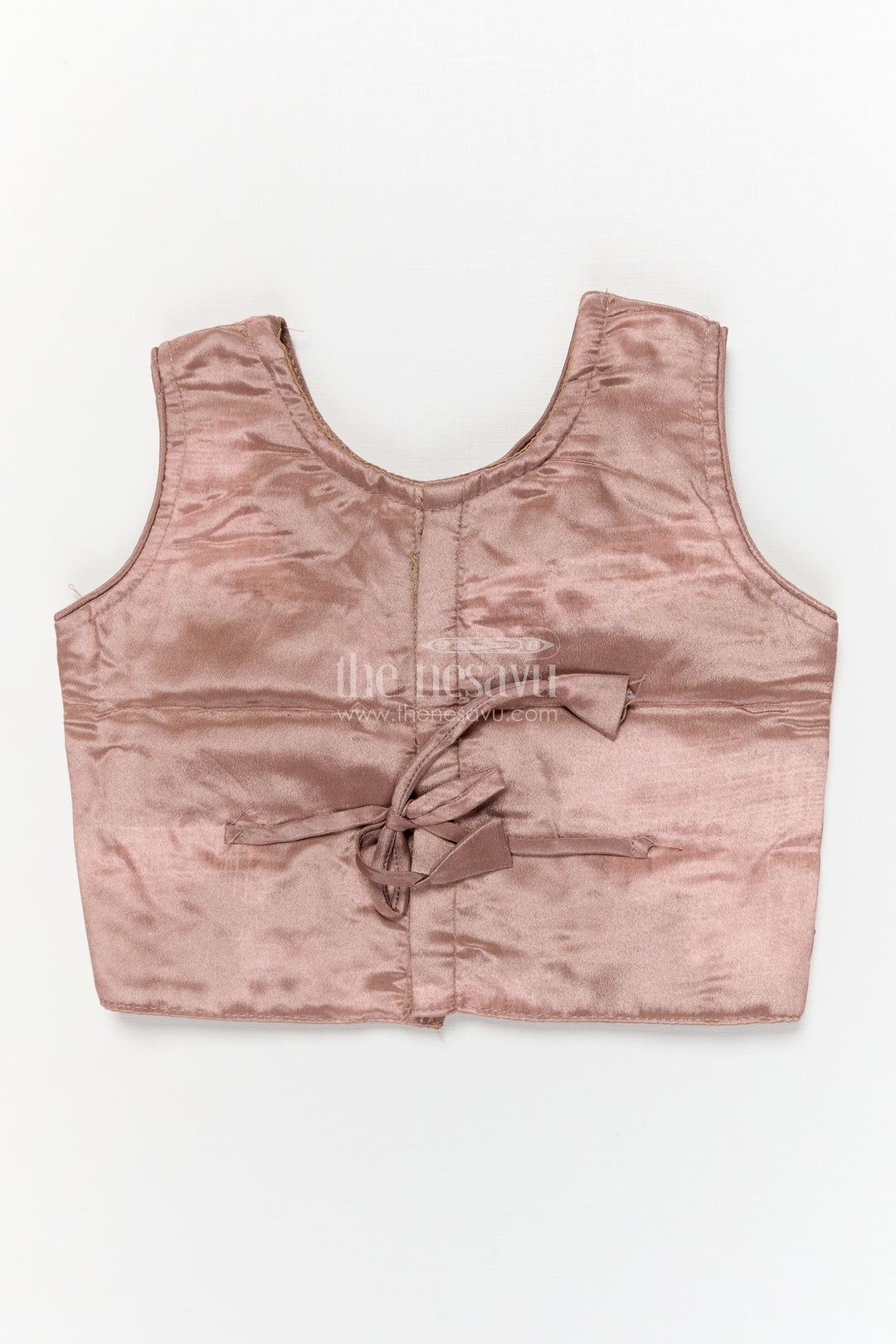 The Nesavu Girls Ethnic Lehenga Girls Floral Lehenga Set with Sleeveless Blouse for Birthdays and Special Occasions Nesavu Nesavu girls floral printed lehenga set in chinon fabric with embroidered blouse for festive celebrations