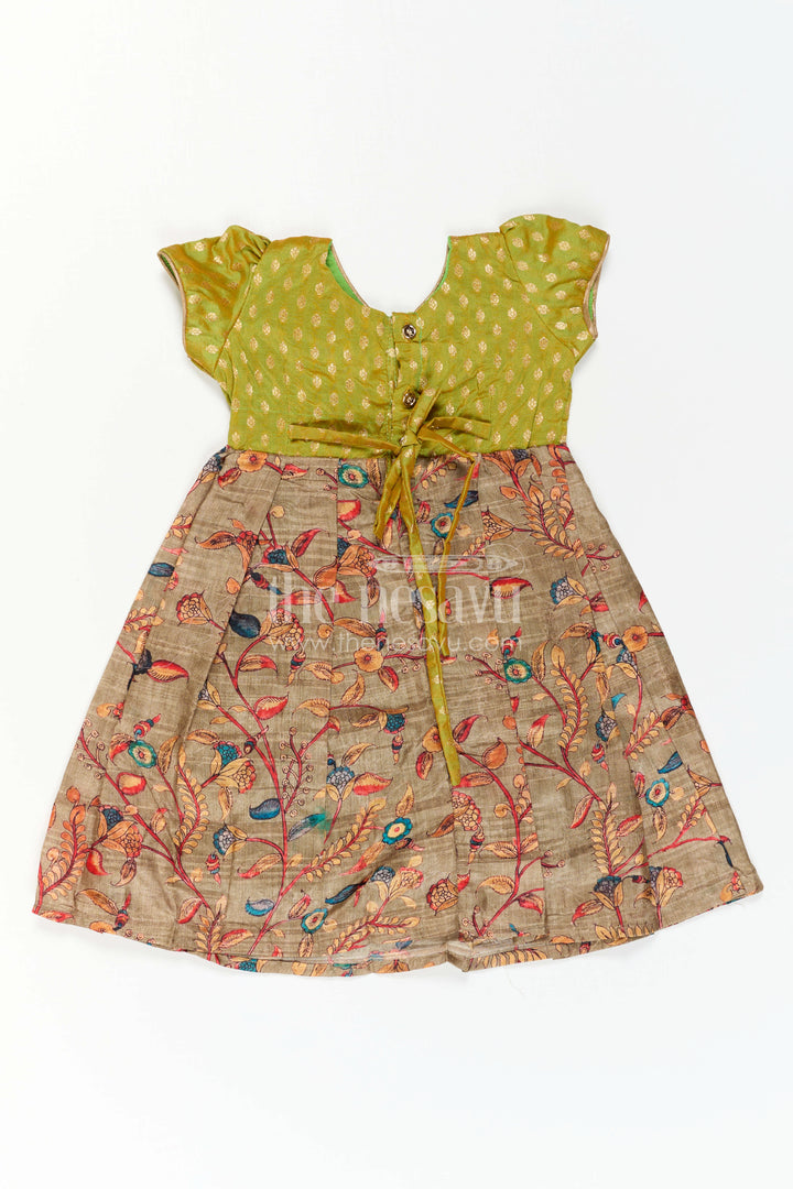 The Nesavu Girls Casual Gown Girls Floral Party Gown for Festive Celebrations and Family Events Nesavu Nesavu Girls Floral Party Gown For Festive Family Events And Celebration Wear For Kids