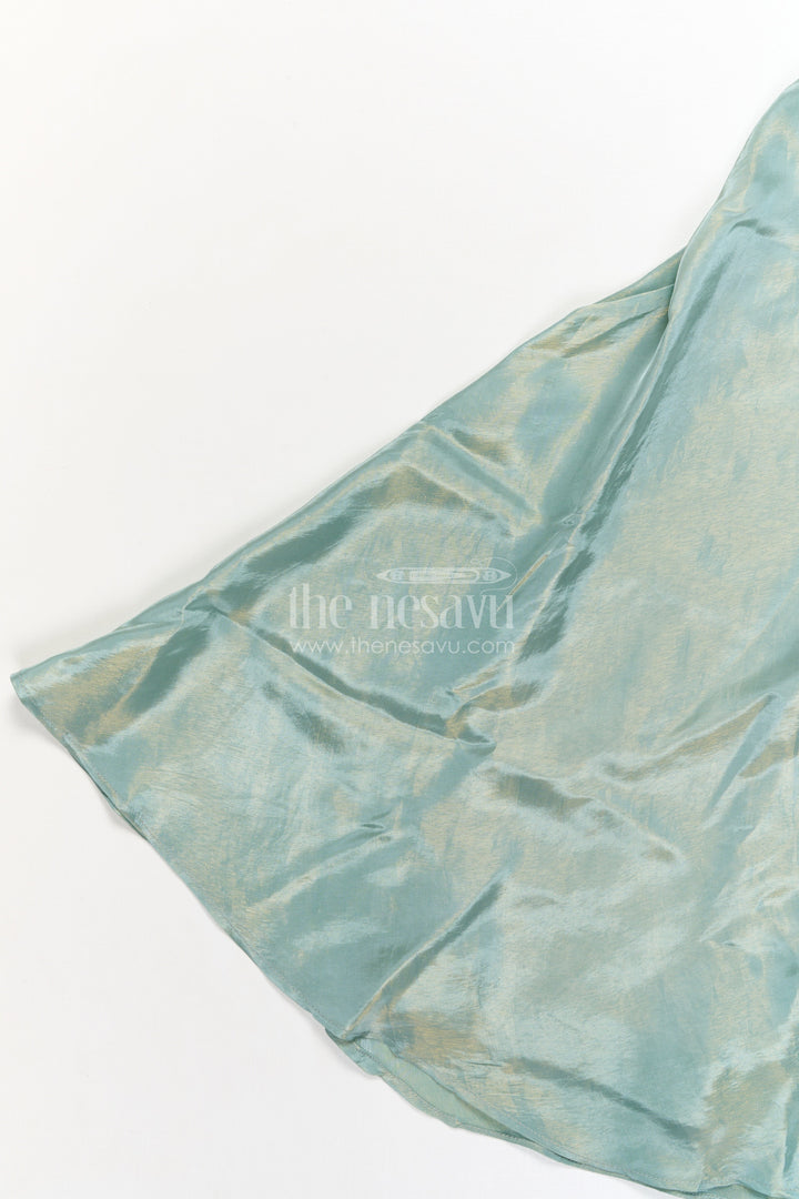 The Nesavu Girls Sharara / Plazo Set Girls Floral Plazo Set with Embroidered Top and Matching Purse for Festive Occasions Nesavu Nesavu girls floral plazo set with embroidered top and matching purse for festive occasions