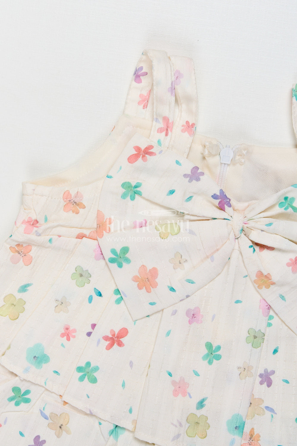 The Nesavu Girls Casual Set Girls Floral Top with Pink Skirt – Casual Fusion Set Nesavu Nesavu girls floral digital print top with pink skirt – casual set