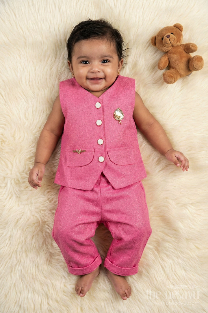 The Nesavu Girls Casual Set Girls Formal Vest and Pants Set for Functions and Birthdays Nesavu Nesavu girls formal vest pants set  stylish outfit birthdays special events