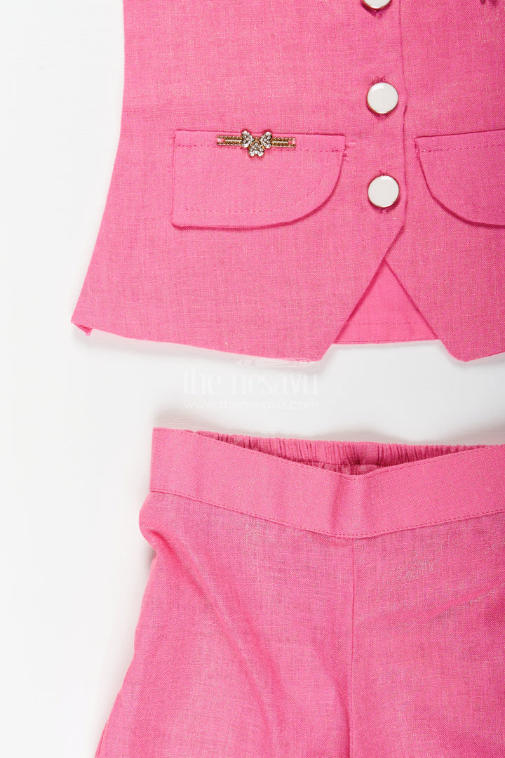 The Nesavu Girls formal vest and pants set for functions and birthdays Nesavu Nesavu girls formal vest pants set  stylish outfit birthdays special events