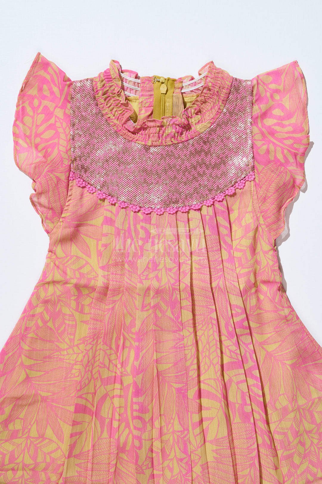 The Nesavu Girls Cotton Frock Girls Frock Dress Cotton with Elegant Embroidery and Floral Prints for a Charming Look Nesavu Nesavu Girls Frock Dress Cotton Embroidery Floral Prints an Elegant Look
