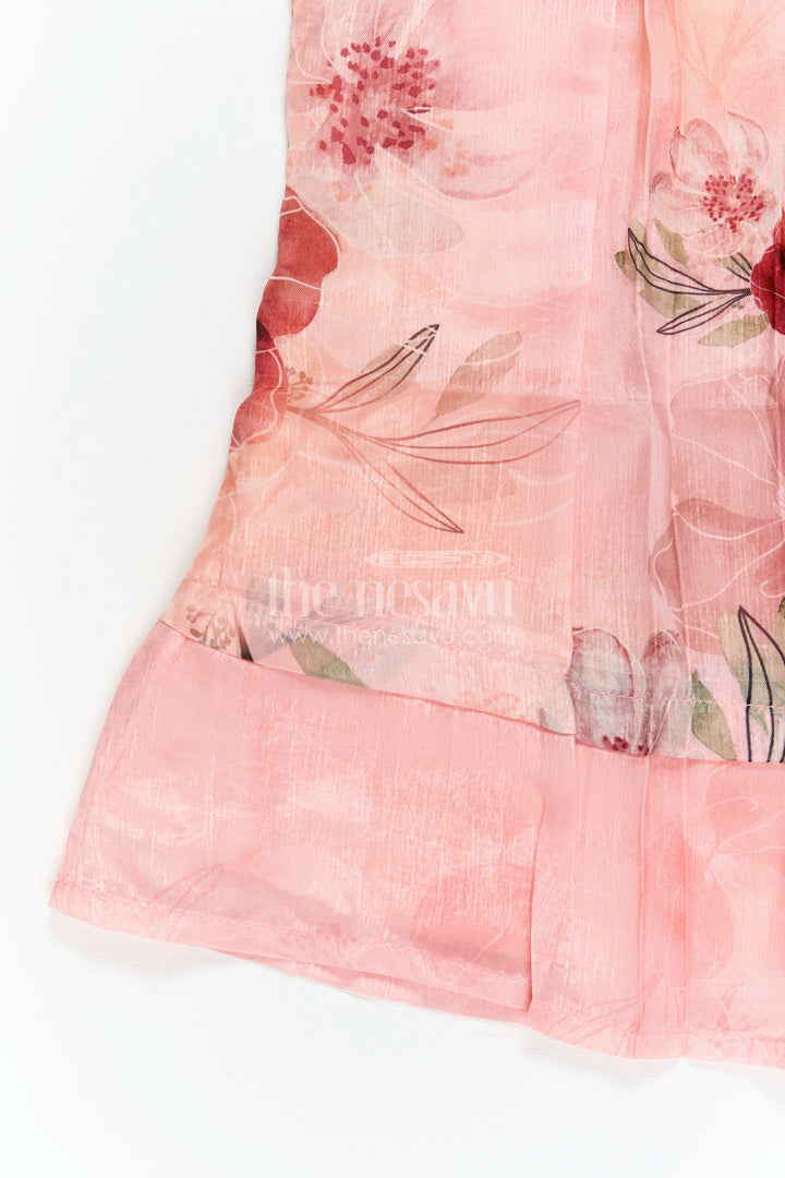 The Nesavu Girls Cotton Frock Girls Frock for Birthday and Cute Photoshoot Nesavu Nesavu Girls Georgette Frock With Digital Print For Birthday And Festive Photoshoots Outfit