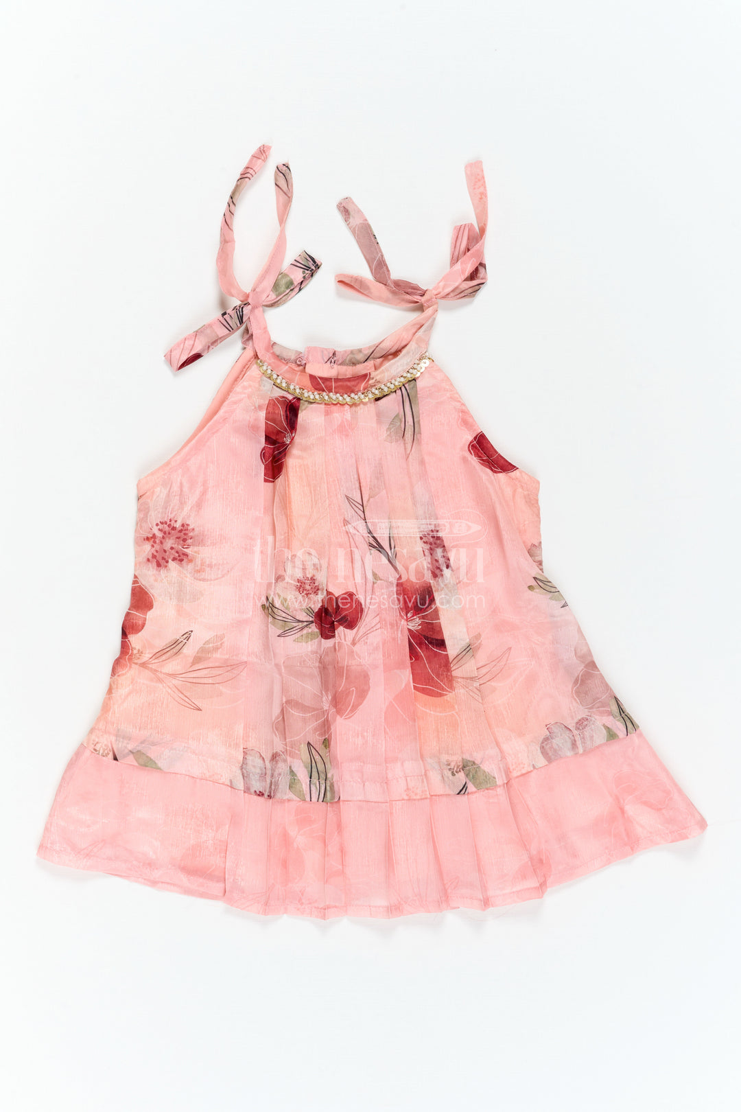 The Nesavu Girls Cotton Frock Girls Frock for Birthday and Cute Photoshoot Nesavu Nesavu Girls Georgette Frock With Digital Print For Birthday And Festive Photoshoots Outfit