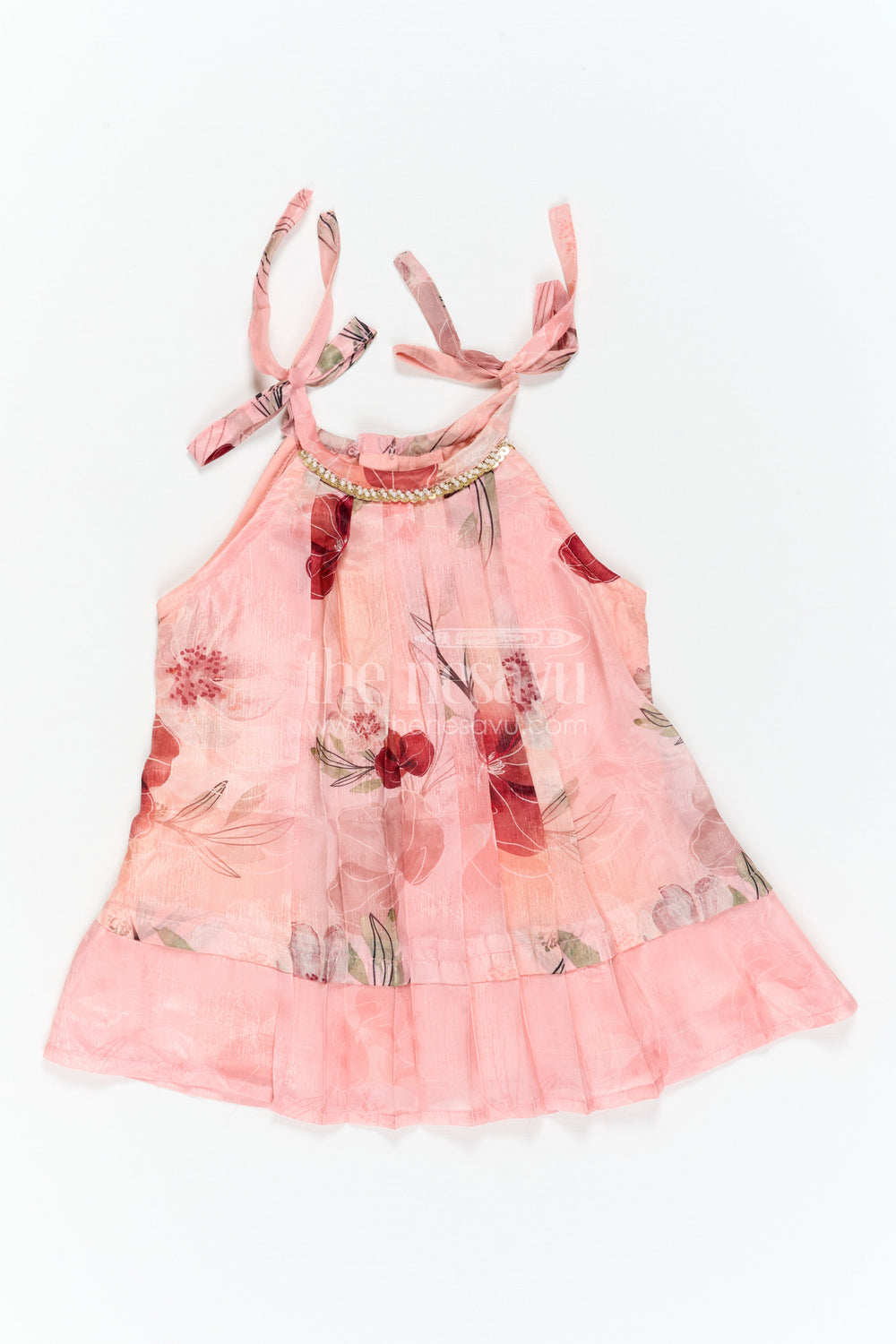 The Nesavu Girls Cotton Frock Girls Frock for Birthday and Cute Photoshoot Nesavu Nesavu Girls Georgette Frock With Digital Print For Birthday And Festive Photoshoots Outfit