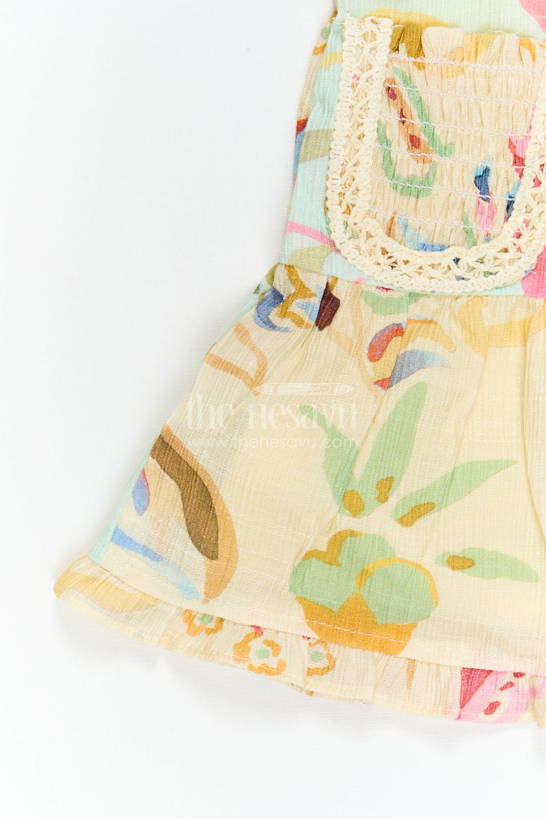 The Nesavu Girls Cotton Frock Girls Frock for Birthday and Playfull Dates Nesavu Nesavu Girls Georgette Frock With Digital Print For Birthday And Festive Wear Sleeveless Outfit