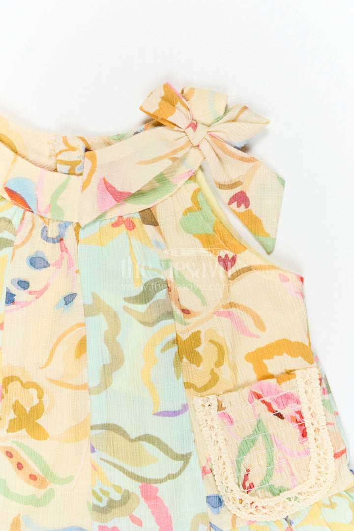 The Nesavu Girls Cotton Frock Girls Frock for Birthday and Playfull Dates Nesavu Nesavu Girls Georgette Frock With Digital Print For Birthday And Festive Wear Sleeveless Outfit