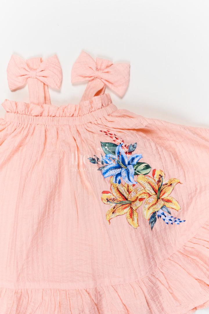 The Nesavu Girls Cotton Frock Girls Frock for Casual Celebrations and Family Outings Nesavu Nesavu Girls Cotton Blend Frock For Casual Celebrations And Comfortable Festive Outings
