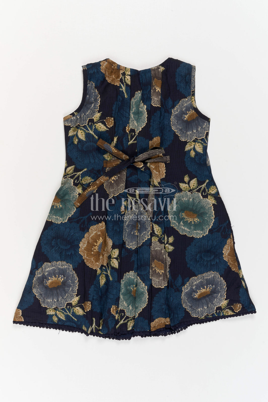 The Nesavu Girls Cotton Frock Girls Frock for Festive Evenings and Special Celebrations Nesavu Nesavu Girls Cotton Frock For Festive Evenings And Special Celebrations With Floral Digital Print Design
