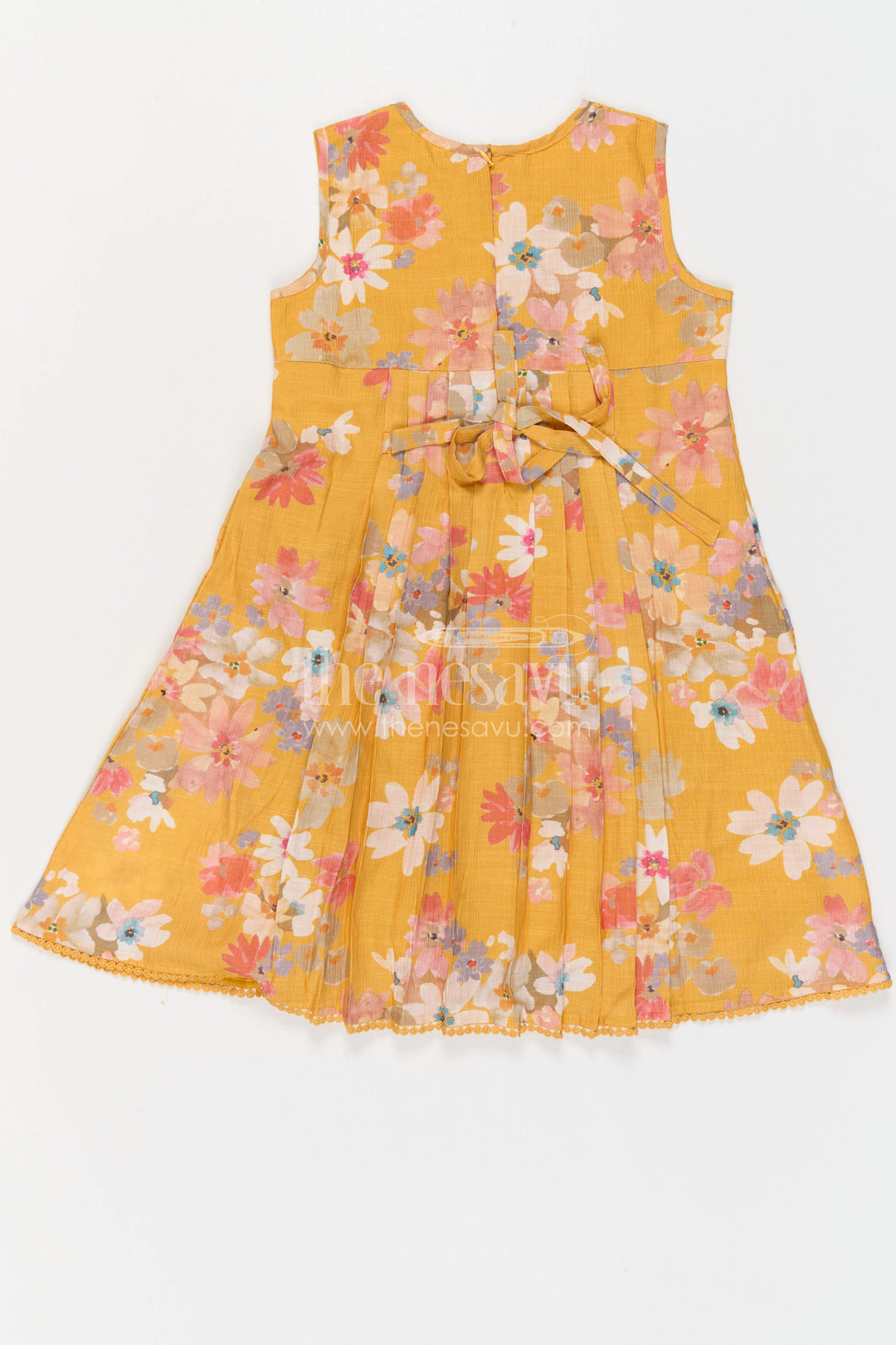 The Nesavu Girls Cotton Frock Girls Frock for Festive Outings and Birthday Celebrations Nesavu Nesavu Girls Cotton Frock For Festive Outings And Birthday Celebrations With Floral Digital Print Design