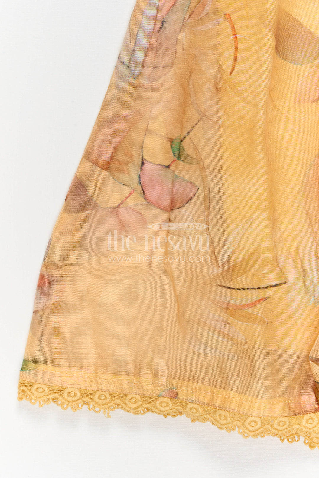 The Nesavu Girls Cotton Frock Girls Frock for Festive Outings and Summer Celebrations Nesavu Nesavu Girls Cotton Frock For Festive Outings And Summer Celebrations With Lightweight Digital Print Design