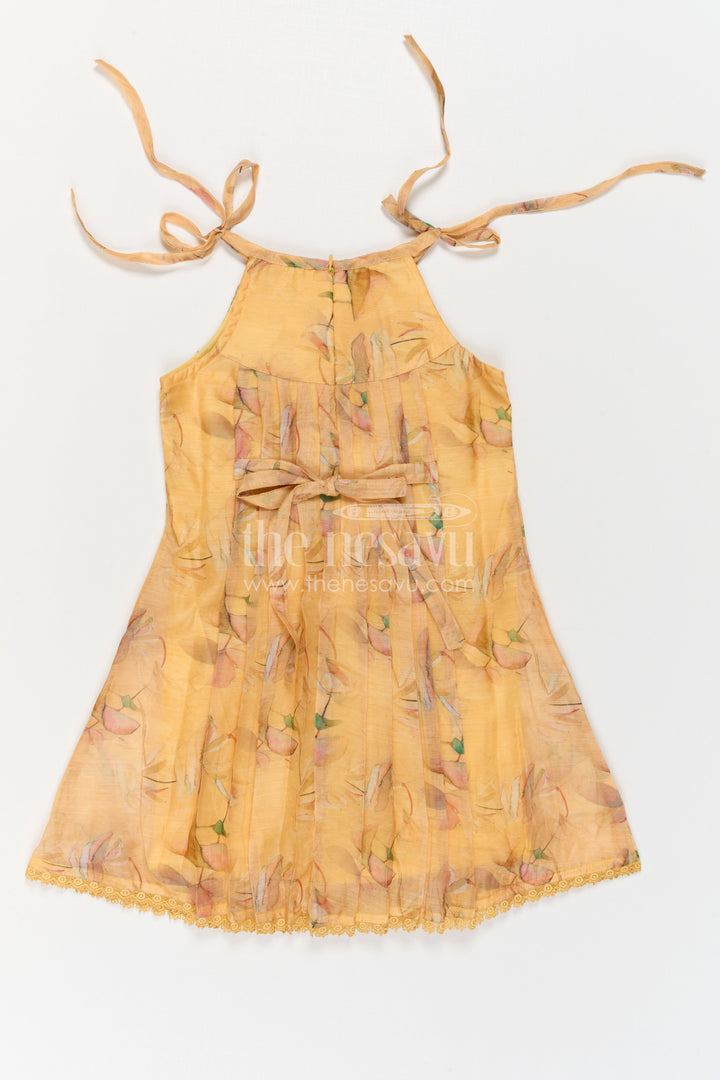 The Nesavu Girls Cotton Frock Girls Frock for Festive Outings and Summer Celebrations Nesavu Nesavu Girls Cotton Frock For Festive Outings And Summer Celebrations With Lightweight Digital Print Design