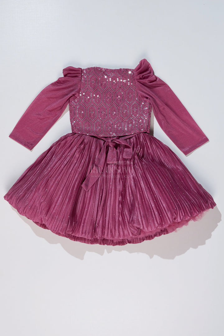 The Nesavu Silk Party Frock Girls Full Frock for Reception with Rich Embellishments and Flowy Pleated Skirt for a Princess Look Nesavu Nesavu Girls Full Frock Reception Rich Embellishments Elegant Pleated Skirt
