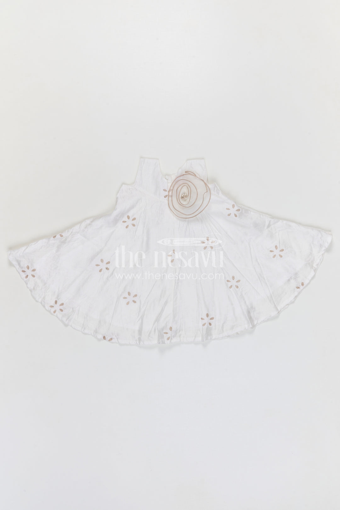 The Nesavu Girls Cotton Frock Girls Georgette Frock with Thread Embroidery for Festive Occasions Nesavu Nesavu girls georgette embroidered frock for festive and party wear