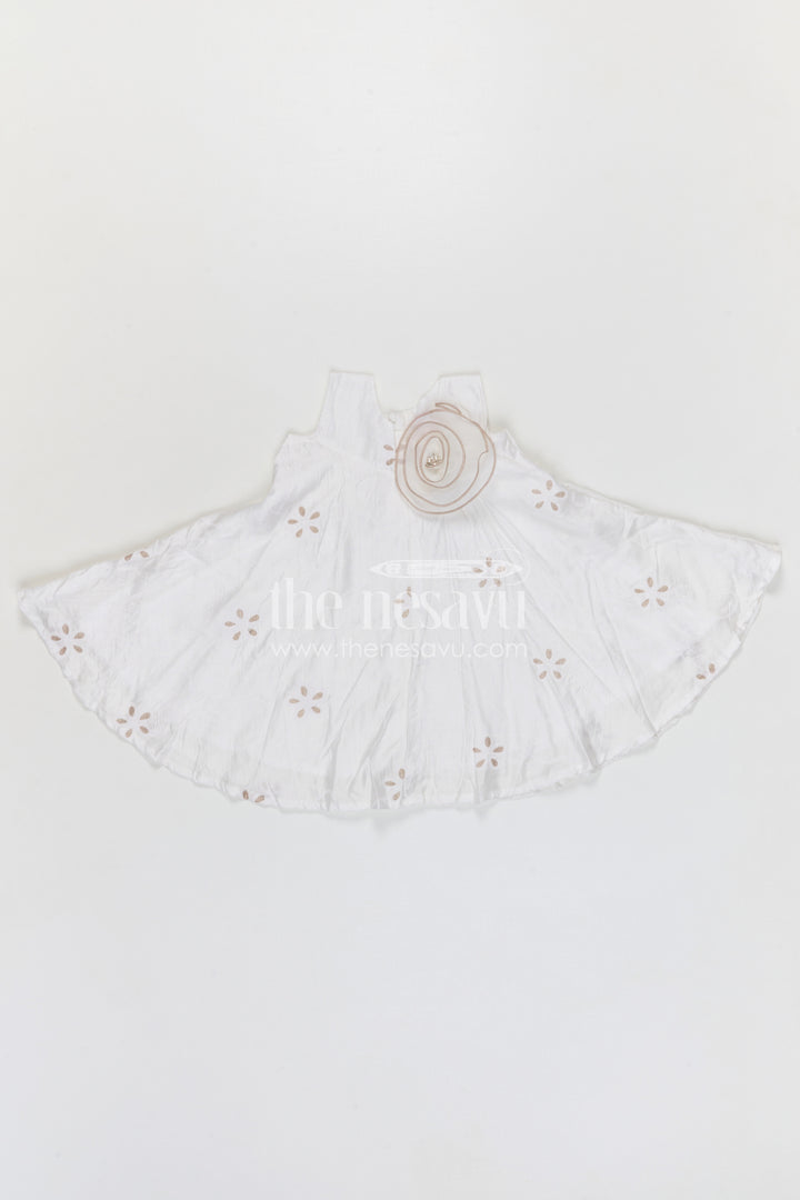 The Nesavu Girls Cotton Frock Girls Georgette Frock with Thread Embroidery for Festive Occasions Nesavu Nesavu girls georgette embroidered frock for festive and party wear