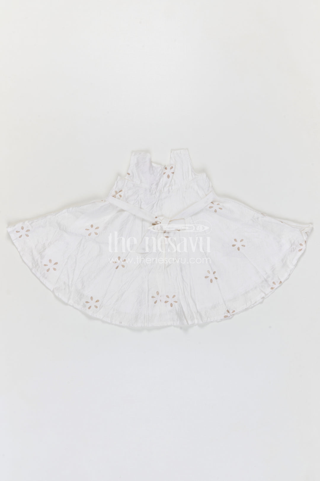 The Nesavu Girls Cotton Frock Girls Georgette Frock with Thread Embroidery for Festive Occasions Nesavu Nesavu girls georgette embroidered frock for festive and party wear