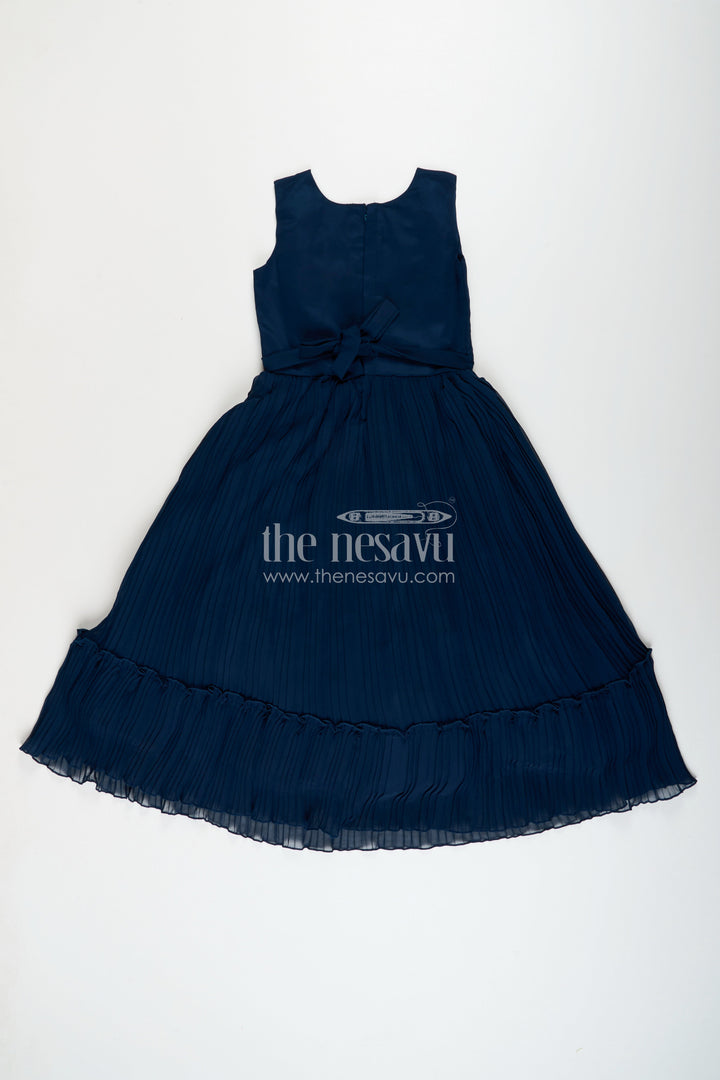 The Nesavu Girls Party Gown Girls georgette party gown with embroidered designer jacket Nesavu Nesavu girls georgette party gown embroidered jacket weddings festive occasions